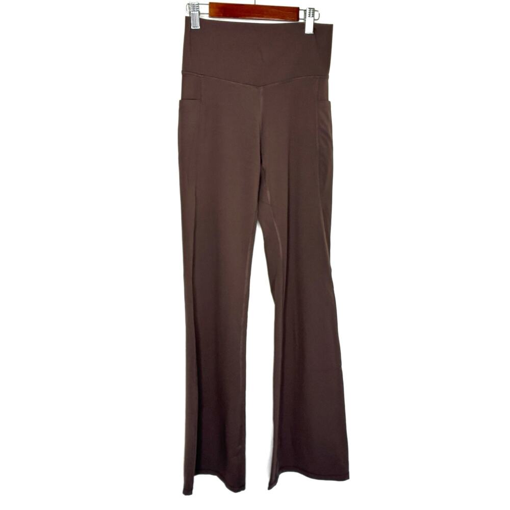 Member's Mark Brown Flare Yoga Pant Everyday Pockets NWT Womens XS
